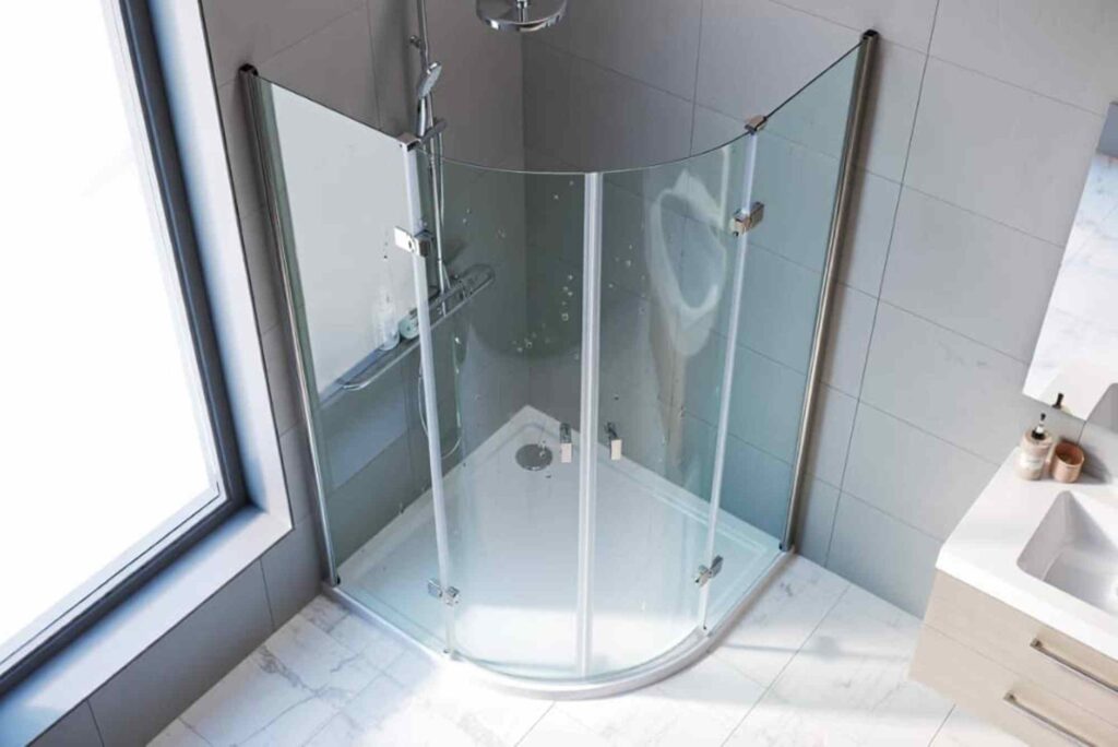 90 degree corner shower doors